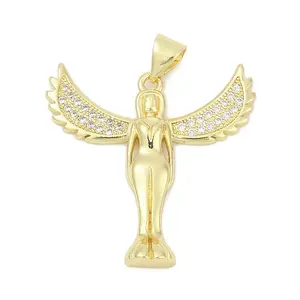 Brass Micro Pave Cubic Zirconia Pendants