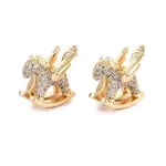 Brass Micro Pave Clear Cubic Zirconia Pendants