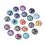 Printed Glass Flat Round Cabochons
