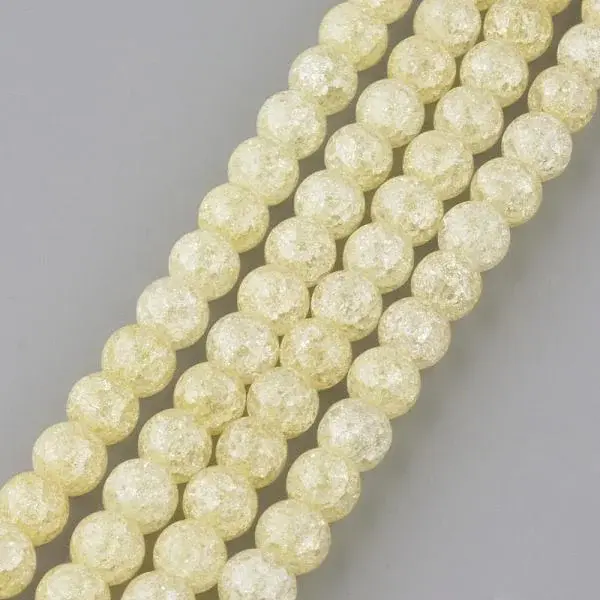 Synthetic Crackle Quartz Beads Strands