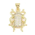 Brass Micro Pave Cubic Zirconia Pendants