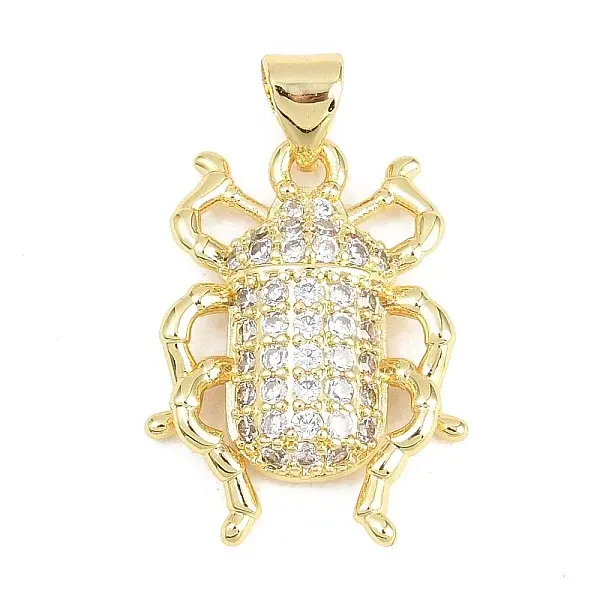 Brass Micro Pave Cubic Zirconia Pendants