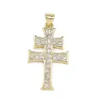 Religion Brass Micro Pave Clear Cubic Zirconia Pendants
