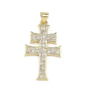 Religion Brass Micro Pave Clear Cubic Zirconia Pendants