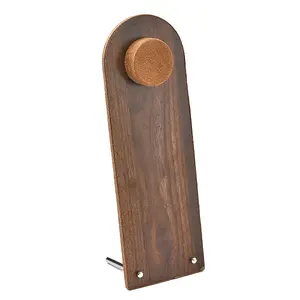 Desktop Wooden Bracelet Display Stands with Velvet Mat and Iron Support