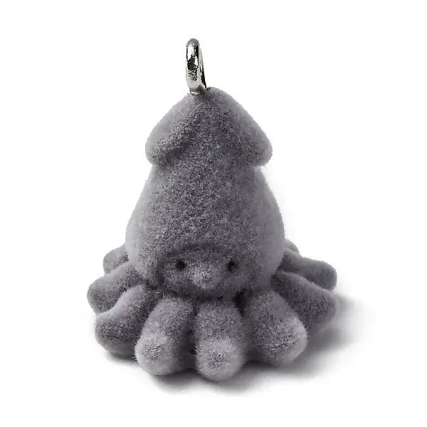 Flocky Marine Organism Resin Pendants