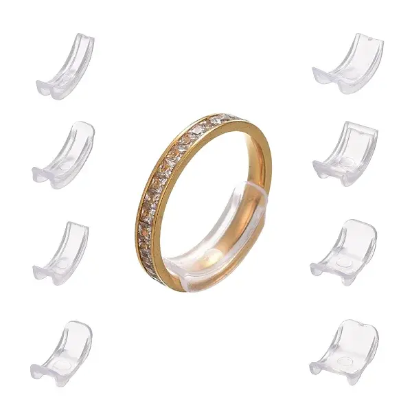8Pcs 8 Sizes Plastic Invisible Ring Size Adjuster
