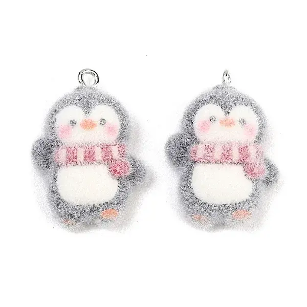 Flocking Opaque Resin Pendants