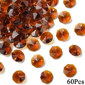 60Pcs Electroplate Glass Links Connectors