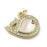 Brass Micro Pave Cubic Zirconia Pendants