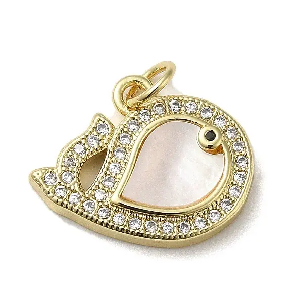 Brass Micro Pave Cubic Zirconia Pendants