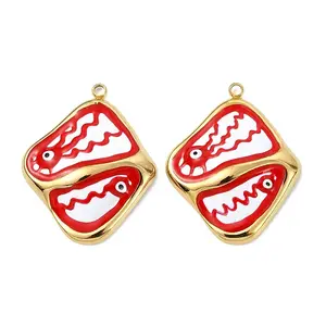304 Stainless Steel Enamel Pendants