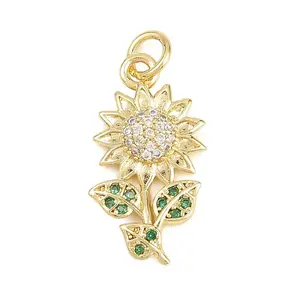 Valentine's Day Brass Micro Pave Cubic Zirconia Pendants