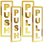 4Pcs 2 Styles Self Adhesive Acrylic Door Signs