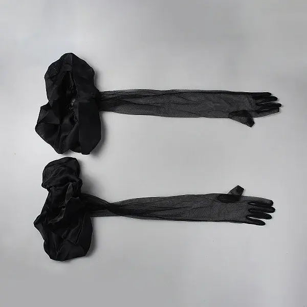 Polyester Long Lace Gloves for Bride's Wedding Celebration