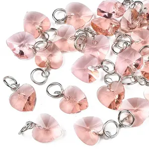 Faceted Transparent Glass Charms