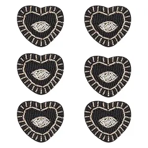 Heart with Evil Eye Appliques