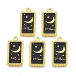 Rack Plating Golden Alloy Enamel Pendants