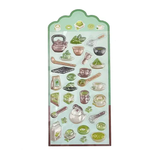 Epoxy Resin 3D Puffy Self Adhesive Stickers