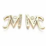 Brass Micro Pave Clear Cubic Zirconia Pendants