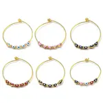 Heart with Evil Eye Enamel Beaded Bangles