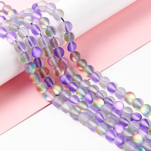 Synthetic Moonstone Beads Strands