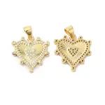 Brass Micro Pave Clear Cubic Zirconia Pendants