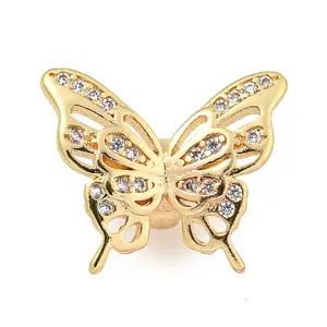 Rack Plating Brass Cubic Zirconia Beads