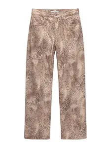 Pull&Bear Džínsy  žltohnedá / brokátová / tmavohnedá
