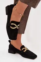 S. BARSKI dámske mokasíny zo semišu s ozdobným detailom