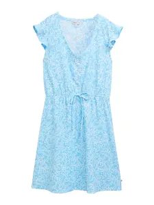 TOM TAILOR DENIM Šaty  modrá / biela