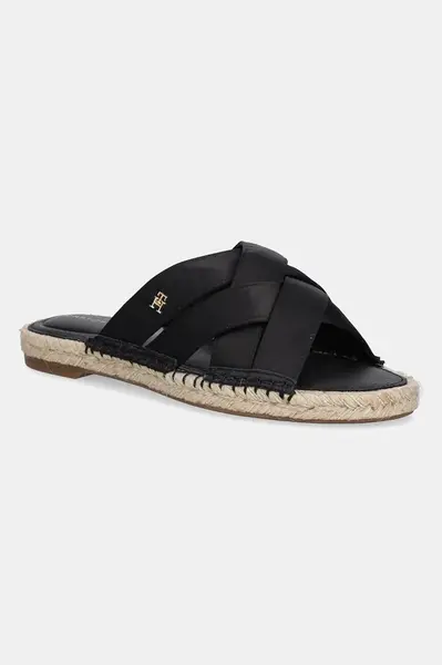 Pantofle Tommy Hilfiger SATIN ESPADRILLE MULE