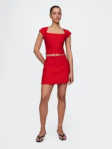 GAP lněná krátká sukně