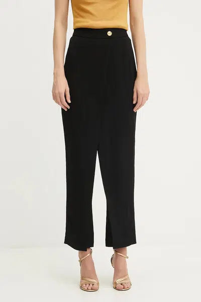 Kalhoty Marciano Guess ARIANA dámské, černá barva, high waist, 5YGB06 7341A