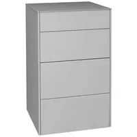 Novel KOMODA, světle šedá, 52/89/42 cm