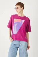 Bavlněné tričko Medicine dámské, fialová barva