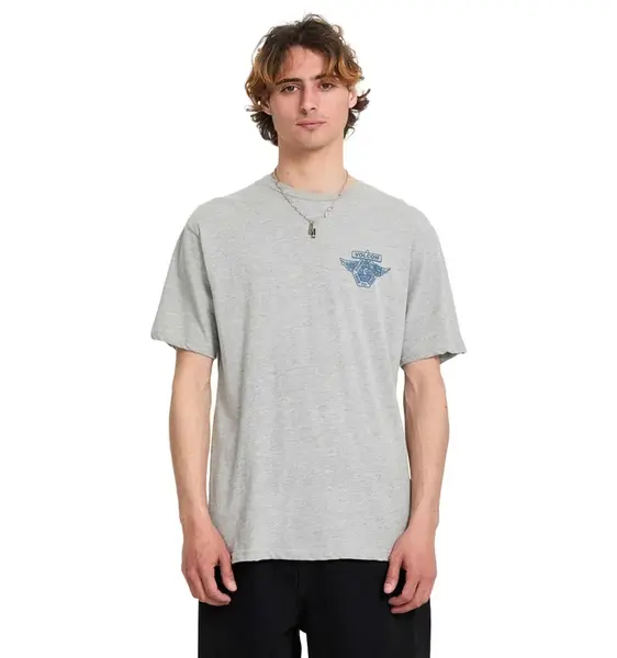 Volcom pánské tričko Free Wheel Hth Sst Heather Grey | Šedá | Velikost S