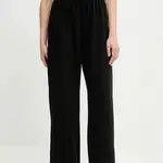 Bavlněné kalhoty Answear.LAB dámské, černá barva, high waist