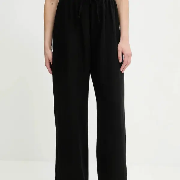 Bavlněné kalhoty Answear.LAB dámské, černá barva, high waist