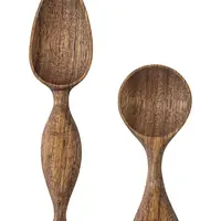 Salátové lžíce Bloomingville Dova 2-pack hnědá barva