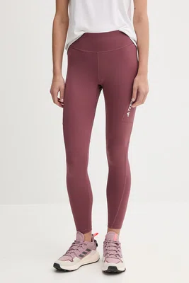 Legíny adidas TERREX Multi dámské, červená barva, JE9423