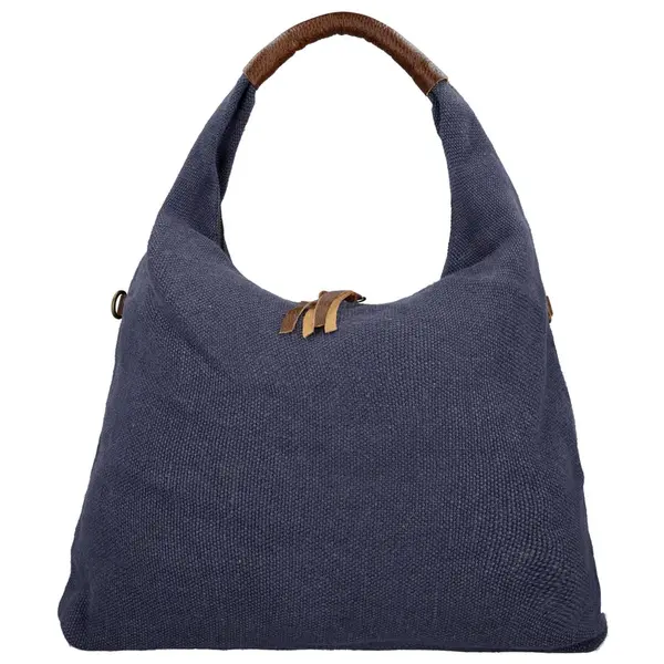 Trendy dámská textilní kabelka na rameno Alice, tmavě modrá