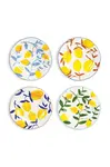 &k amsterdam  Sada talířů  Plate Lemon Twig 20 cm 4-pack