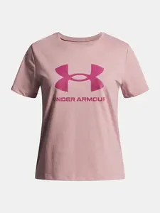 Dívčí tričko Under Armour UA BIG LOGO SS-PNK - Holky