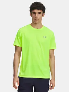 Pánské tričko Under Armour UA LAUNCH SHORTSLEEVE-YLW - Pánské