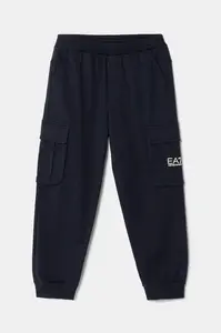 Dětské bavlněné tepláky EA7 Emporio Armani