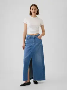 GAP Džínová maxi sukně UltraSoft - Dámské