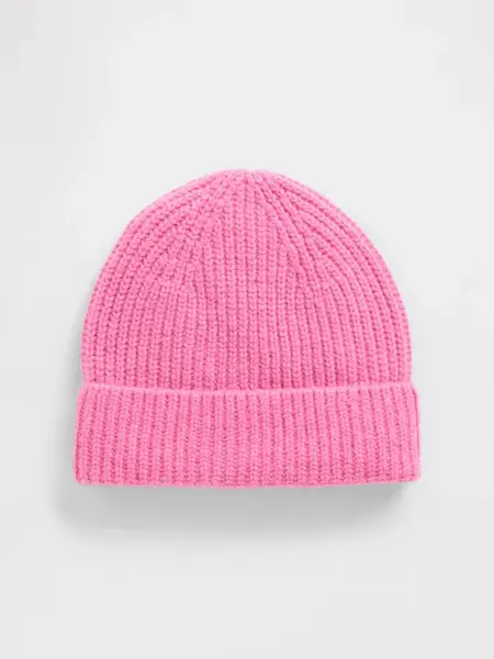 Růžová pletená čepice CashSoft
