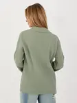 Khaki mušelinová košile s dlouhým rukávem