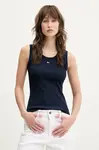 Tommy Jeans top dámsky bavlnený s elastanom